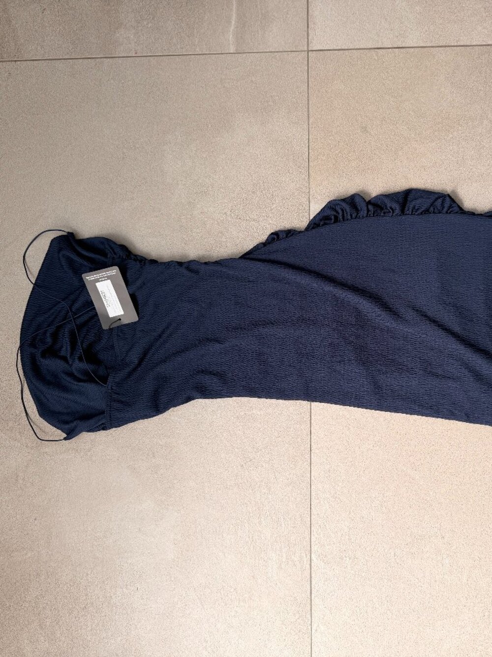 Navy Ruched Bodycon Midi Dress